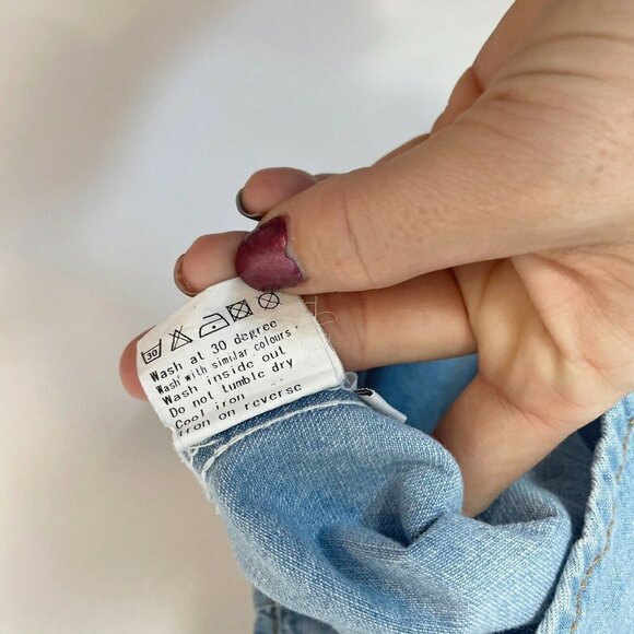 Carmar Womens Sleeveless Denim Lace Mini Dress Blue Size XS Button Down Cotton - Picture 5 of 8